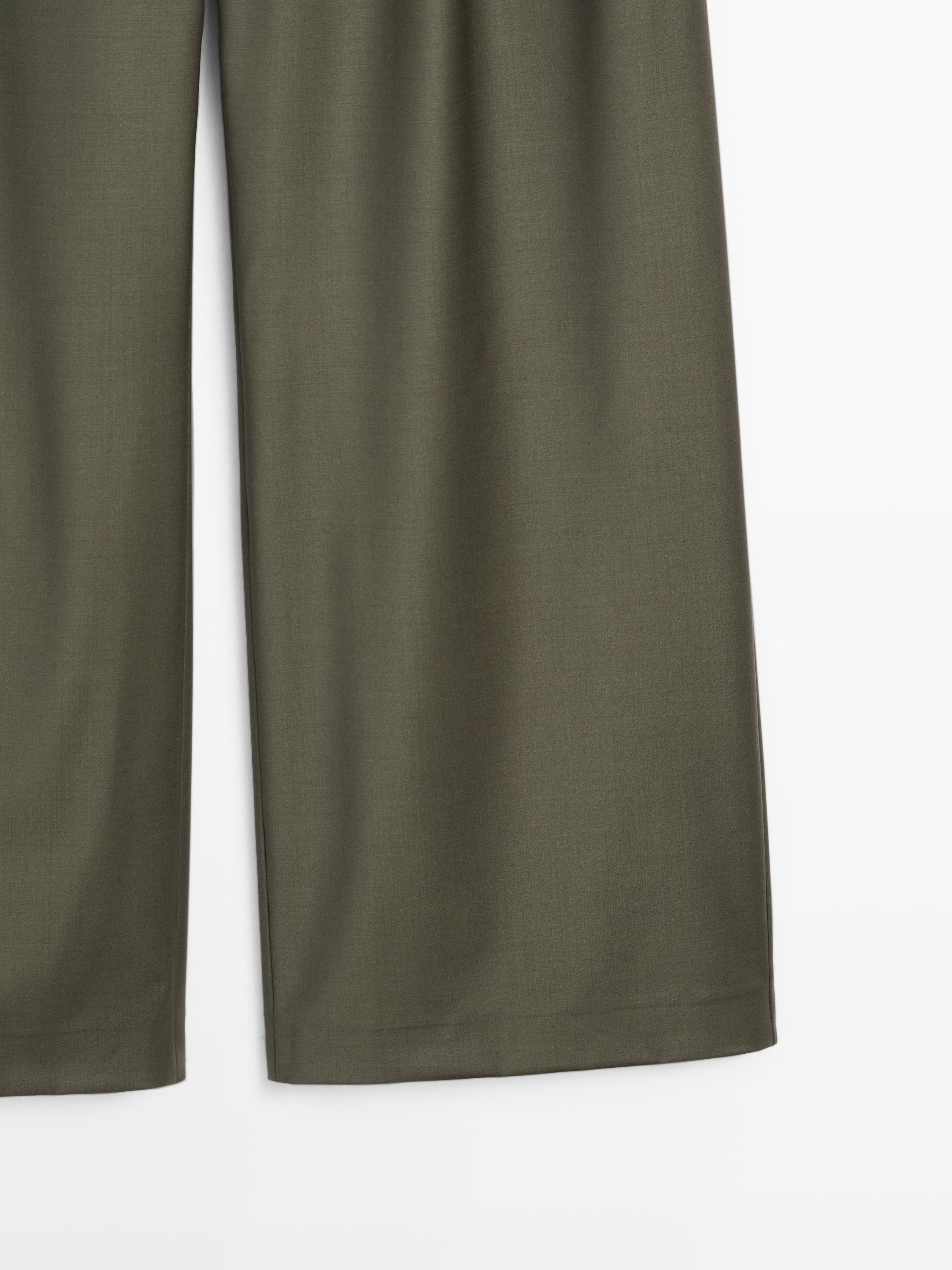 Pantalon à pinces en mélange de laine - STUDIO